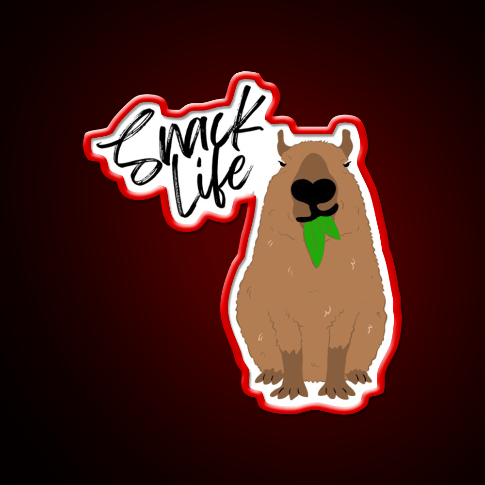 Snack Life Capybara Snack Food Led Neon Sign Rgb Color - Shineneon