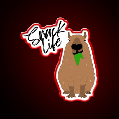 Snack Life Capybara Snack Food Led Neon Sign Rgb Color - Shineneon