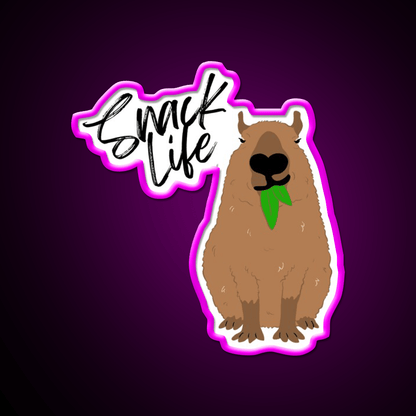 Snack Life Capybara Snack Food Led Neon Sign Rgb Color - Shineneon