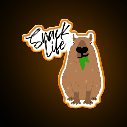 Snack Life Capybara Snack Food Led Neon Sign Rgb Color - Shineneon