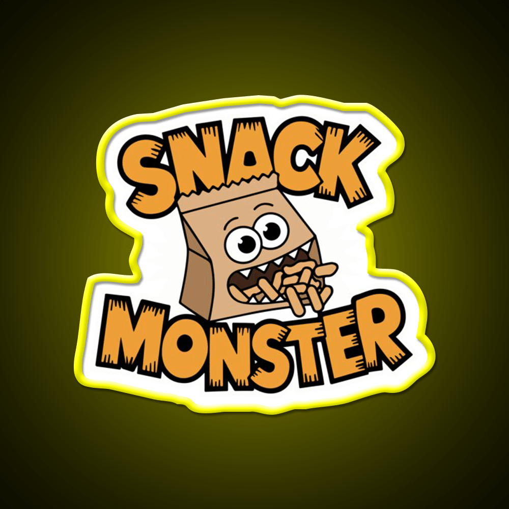 Snack Monster Snack Food Led Neon Sign Rgb Color - Shineneon
