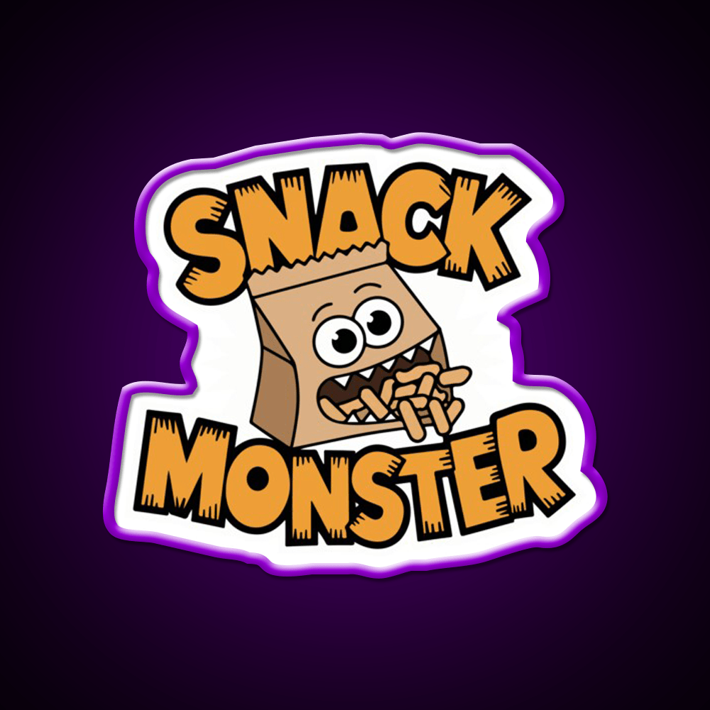 Snack Monster Snack Food Led Neon Sign Rgb Color - Shineneon