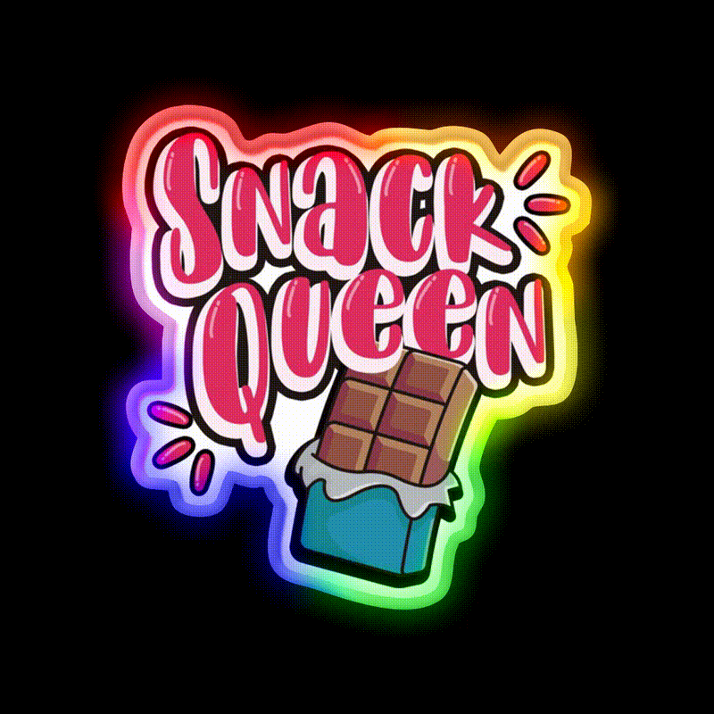 Snack Queen Snack Food Led Neon Sign Rgb Color - LED neon sign close-up detail