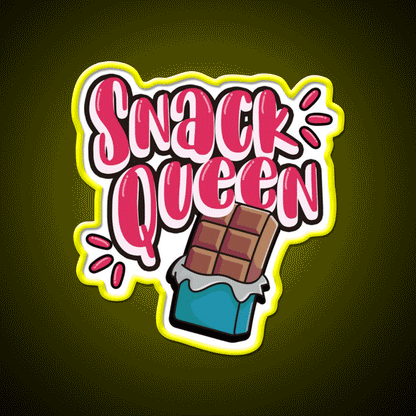 Snack Queen Snack Food Led Neon Sign Rgb Color - Custom LED neon sign front view