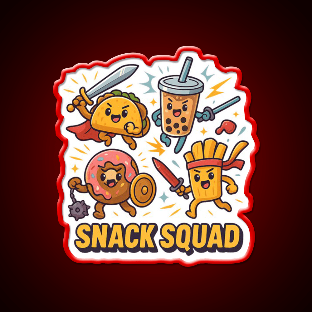 Snack Squad Snack Food Led Neon Sign Rgb Color - Shineneon
