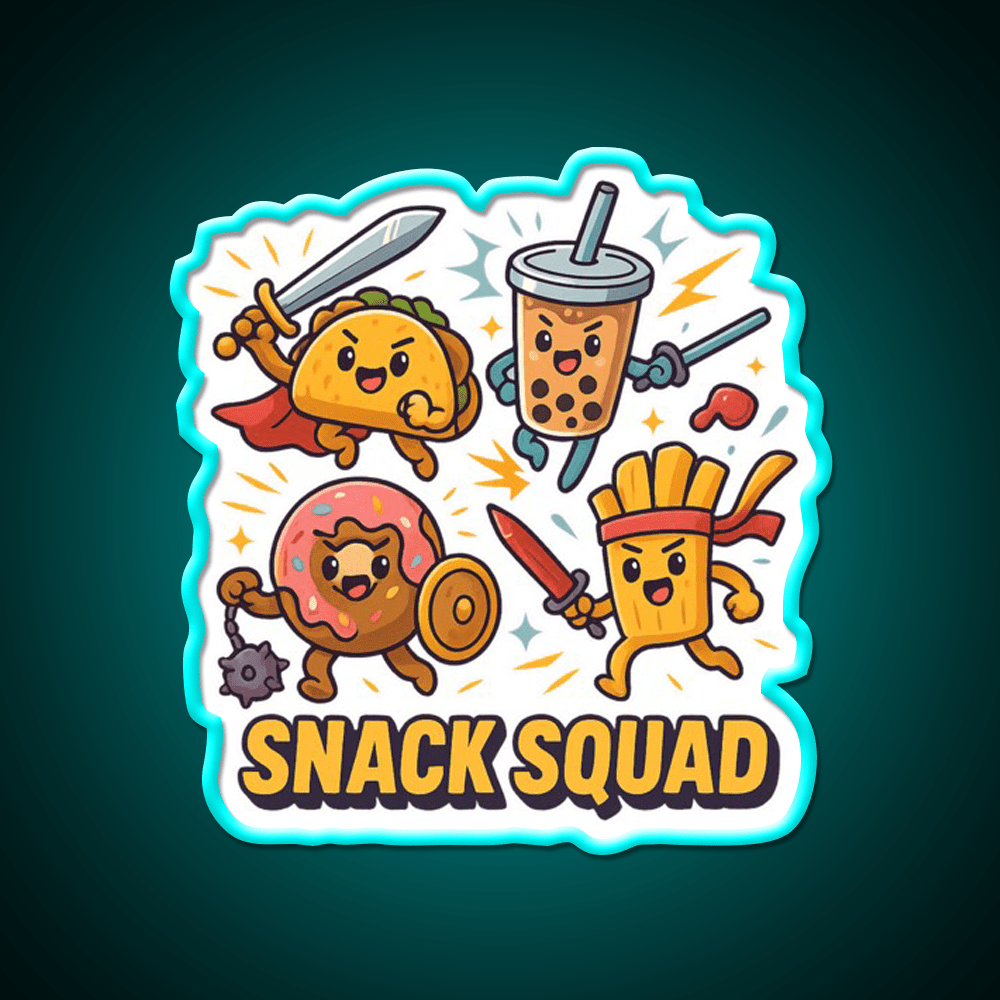 Snack Squad Snack Food Led Neon Sign Rgb Color - Shineneon