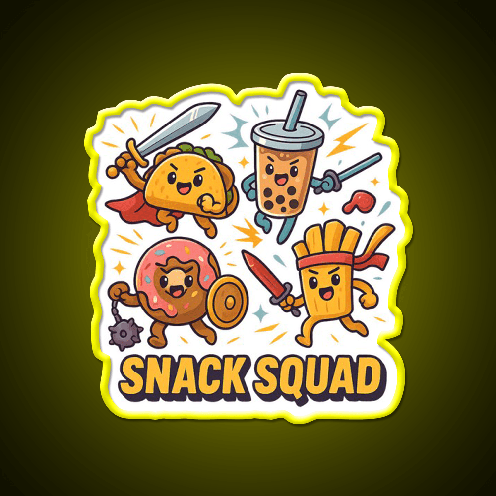 Snack Squad Snack Food Led Neon Sign Rgb Color - Shineneon