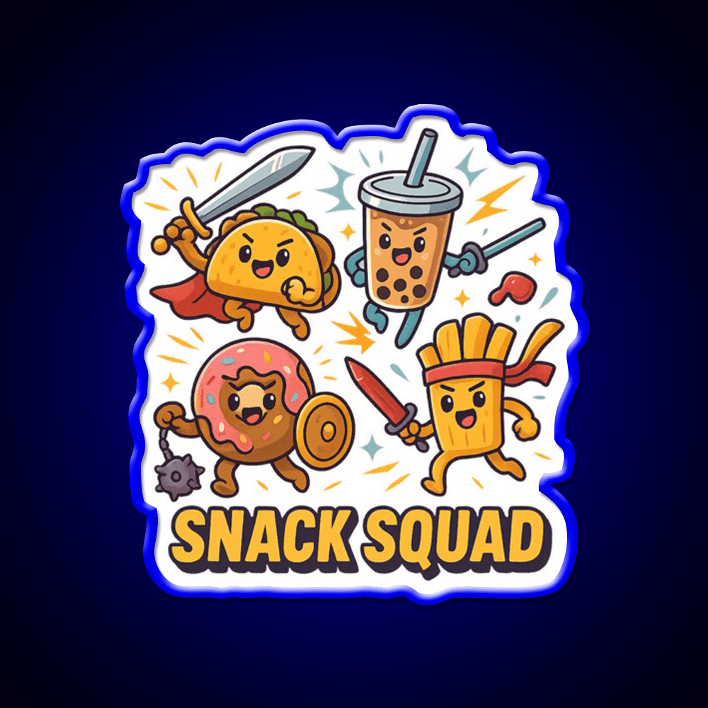 Snack Squad Snack Food Led Neon Sign Rgb Color - Shineneon