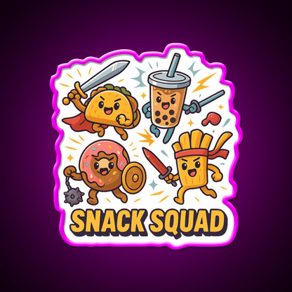 Snack Squad Snack Food Led Neon Sign Rgb Color - Shineneon