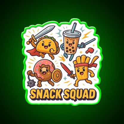 Snack Squad Snack Food Led Neon Sign Rgb Color - Shineneon