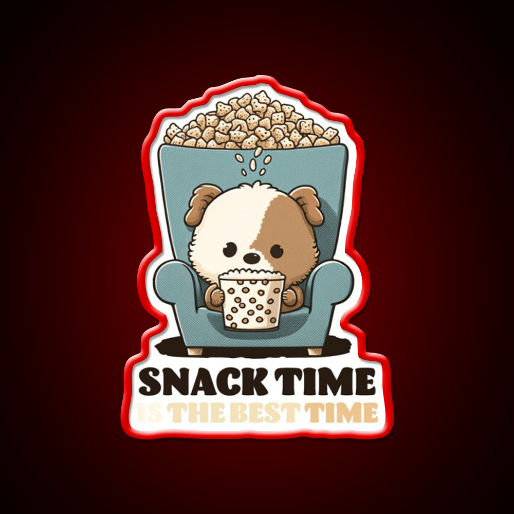 Snack Time Is The Best Time Snack Food Led Neon Sign Rgb Color - Shineneon