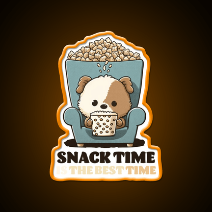 Snack Time Is The Best Time Snack Food Led Neon Sign Rgb Color - Shineneon