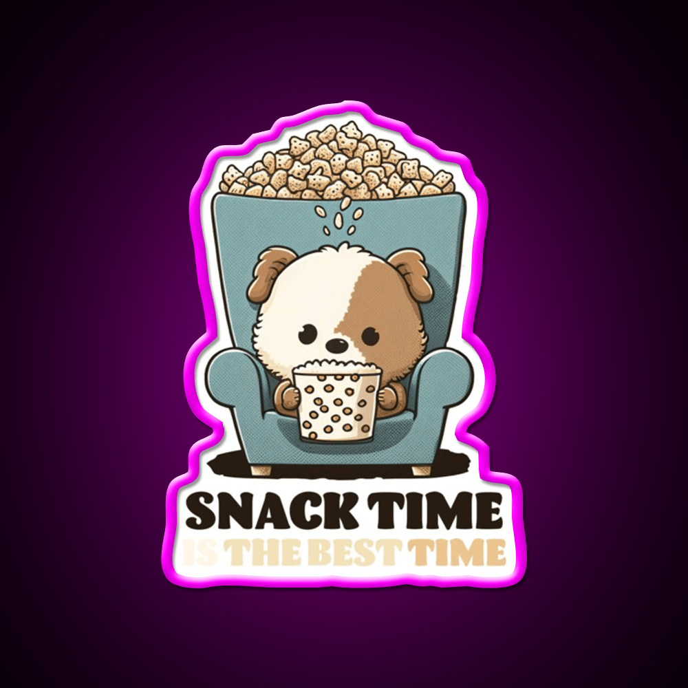 Snack Time Is The Best Time Snack Food Led Neon Sign Rgb Color - Shineneon