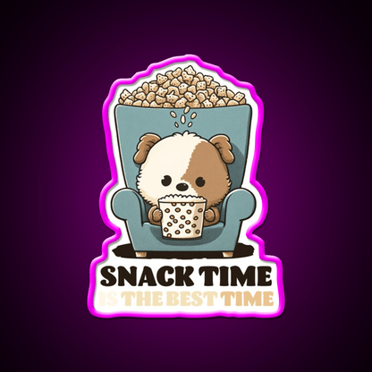 Snack Time Is The Best Time Snack Food Led Neon Sign Rgb Color - Shineneon