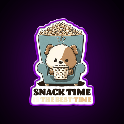 Snack Time Is The Best Time Snack Food Led Neon Sign Rgb Color - Shineneon