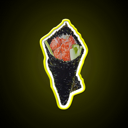 Snack Time Japanese Temaki Snack Food Led Neon Sign Rgb Color - Custom LED neon sign front view