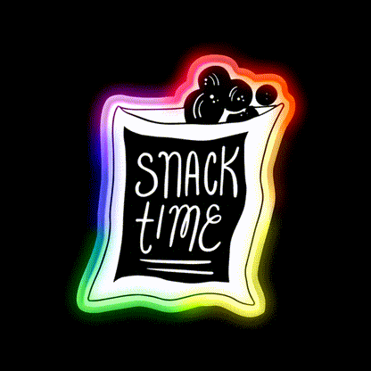 Snack Time Snack Food Led Neon Sign For Food Counter Rgb Color - LED neon sign close-up detail