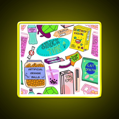 Snack Time Snack Food Led Neon Sign For Snack Room Rgb Color - Shineneon