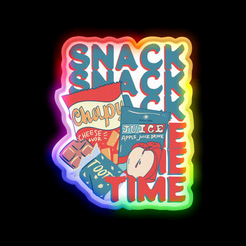Snack Time Snack Food Led Neon Sign For Vending Area Rgb Color - LED neon sign close-up detail