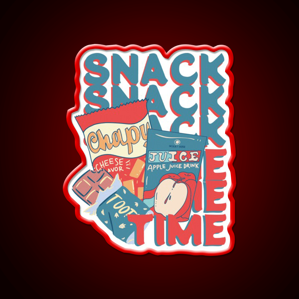 Snack Time Snack Food Led Neon Sign For Vending Area Rgb Color - Shineneon