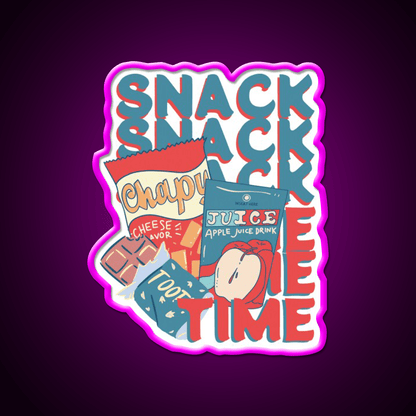 Snack Time Snack Food Led Neon Sign For Vending Area Rgb Color - Shineneon