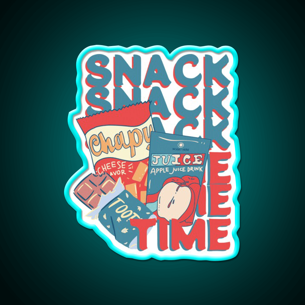 Snack Time Snack Food Led Neon Sign For Vending Area Rgb Color - Shineneon