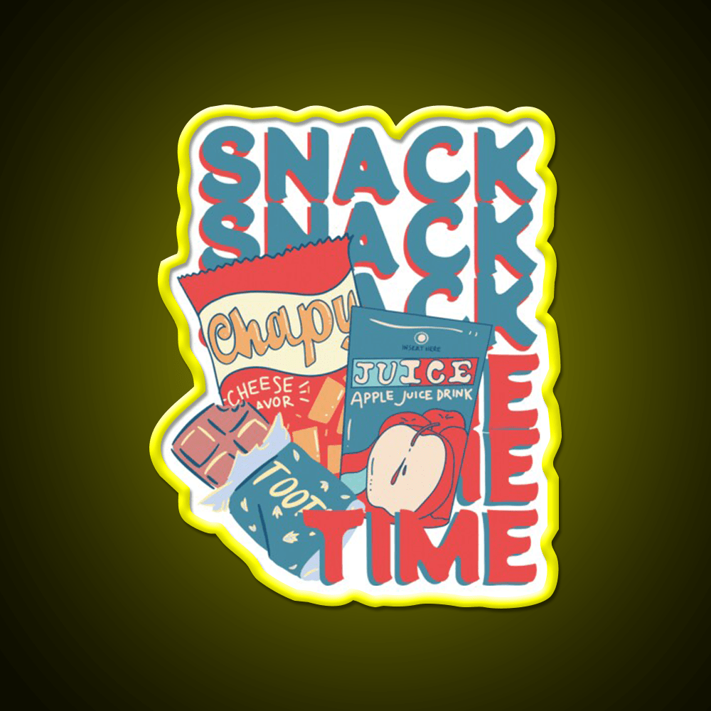 Snack Time Snack Food Led Neon Sign For Vending Area Rgb Color - Shineneon
