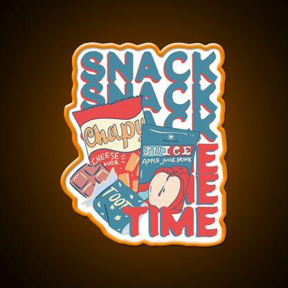 Snack Time Snack Food Led Neon Sign For Vending Area Rgb Color - Shineneon