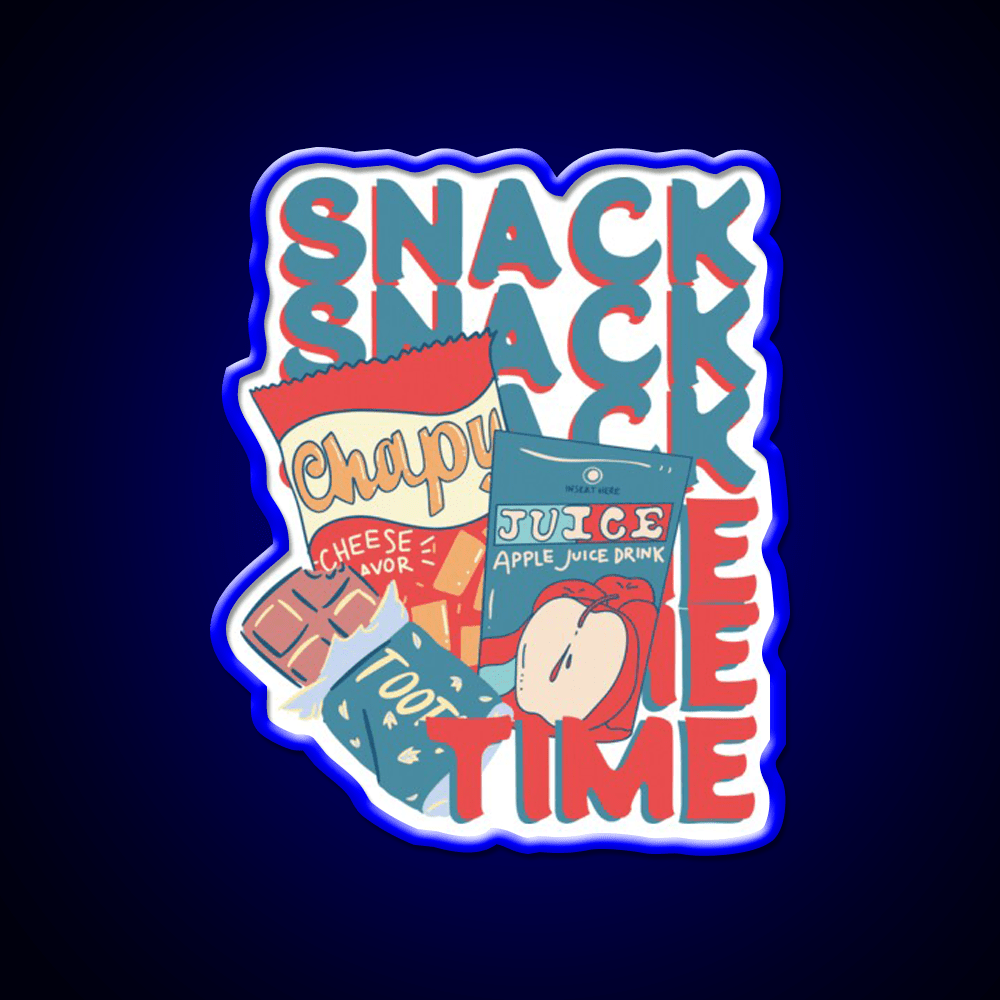 Snack Time Snack Food Led Neon Sign For Vending Area Rgb Color - Shineneon