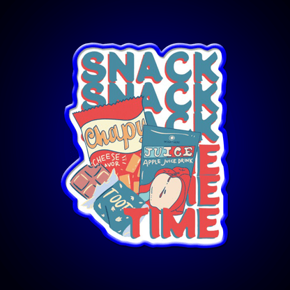 Snack Time Snack Food Led Neon Sign For Vending Area Rgb Color - Shineneon