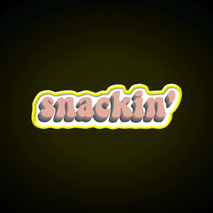 Snackin Snack Food Led Neon Sign Rgb Color - Custom LED neon sign front view