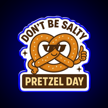 Snackin Twisted Pretzel Day Vibes Snack Food Led Neon Sign Rgb Color - Shineneon
