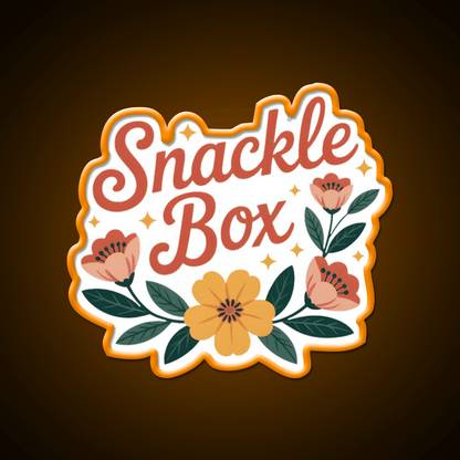 Snackle Box Floral Funny Lunch Label Snack Food Led Neon Sign Rgb Color - Shineneon