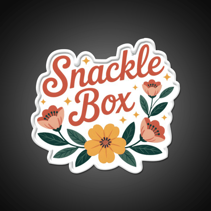 Snackle Box Floral Funny Lunch Label Snack Food Led Neon Sign Rgb Color - Shineneon