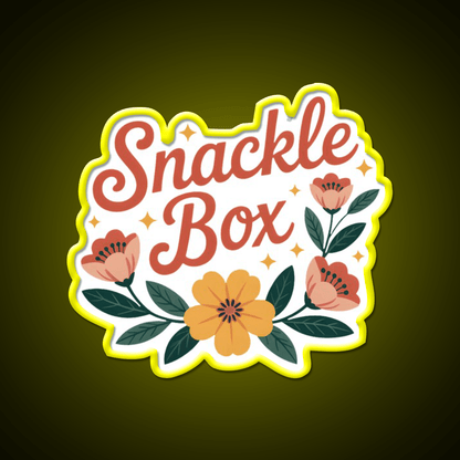 Snackle Box Floral Funny Lunch Label Snack Food Led Neon Sign Rgb Color - Shineneon