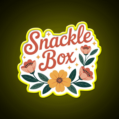Snackle Box Floral Funny Lunch Label Snack Food Led Neon Sign Rgb Color