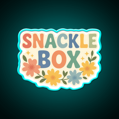 Snackle Box Pastel Cute Food Pun Art Snack Food Led Neon Sign Rgb Color - Shineneon