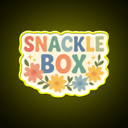 Snackle Box Pastel Cute Food Pun Art Snack Food Led Neon Sign Rgb Color - Shineneon