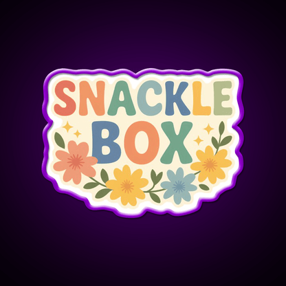 Snackle Box Pastel Cute Food Pun Art Snack Food Led Neon Sign Rgb Color - Shineneon