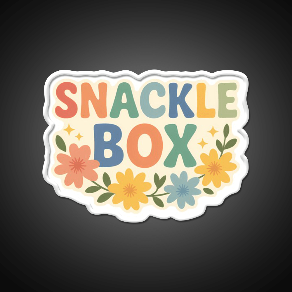 Snackle Box Pastel Cute Food Pun Art Snack Food Led Neon Sign Rgb Color - Shineneon