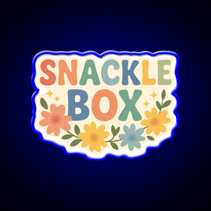 Snackle Box Pastel Cute Food Pun Art Snack Food Led Neon Sign Rgb Color - Shineneon