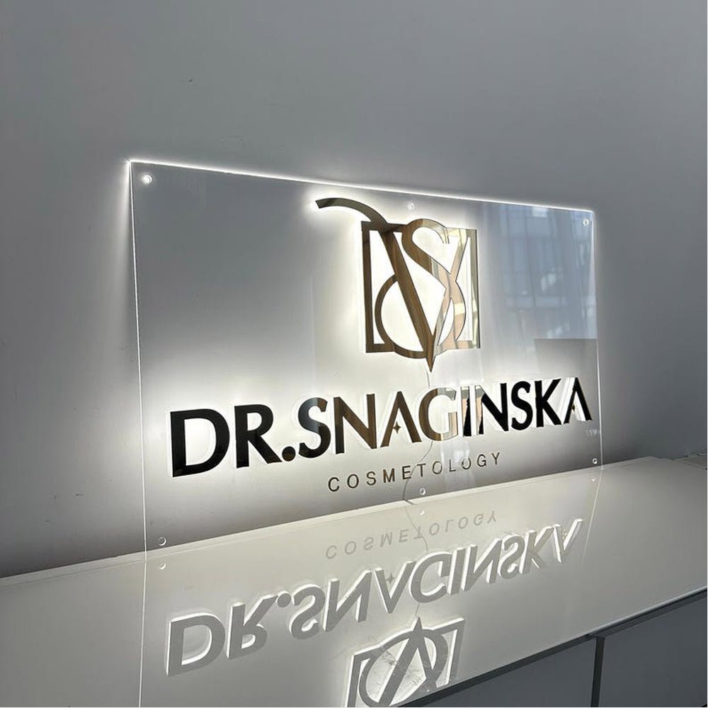 Snaginska Cosmetology Acrylic Business Logo Sign - Shineneon