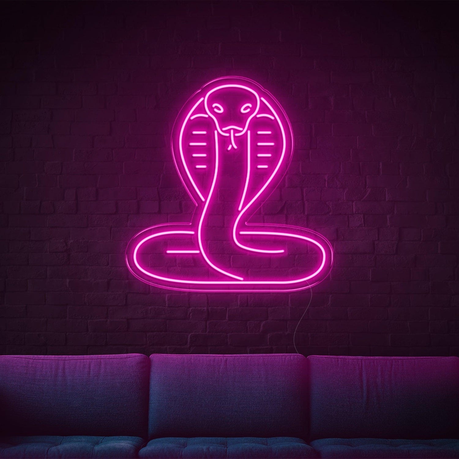 Snake Orange-Yellow Coiled Cobra Led Neon Sign For Modern Home Decor | Shineneon