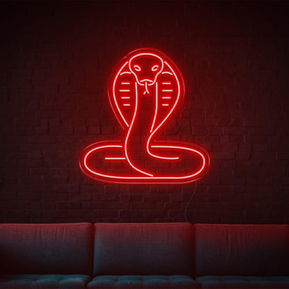 Snake Orange-Yellow Coiled Cobra Led Neon Sign For Modern Home Decor | Shineneon