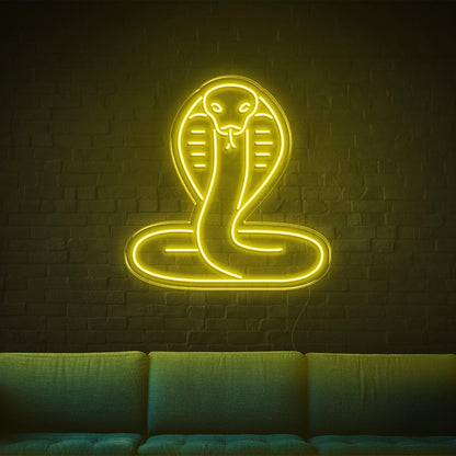 Snake Orange-Yellow Coiled Cobra Led Neon Sign For Modern Home Decor | Shineneon