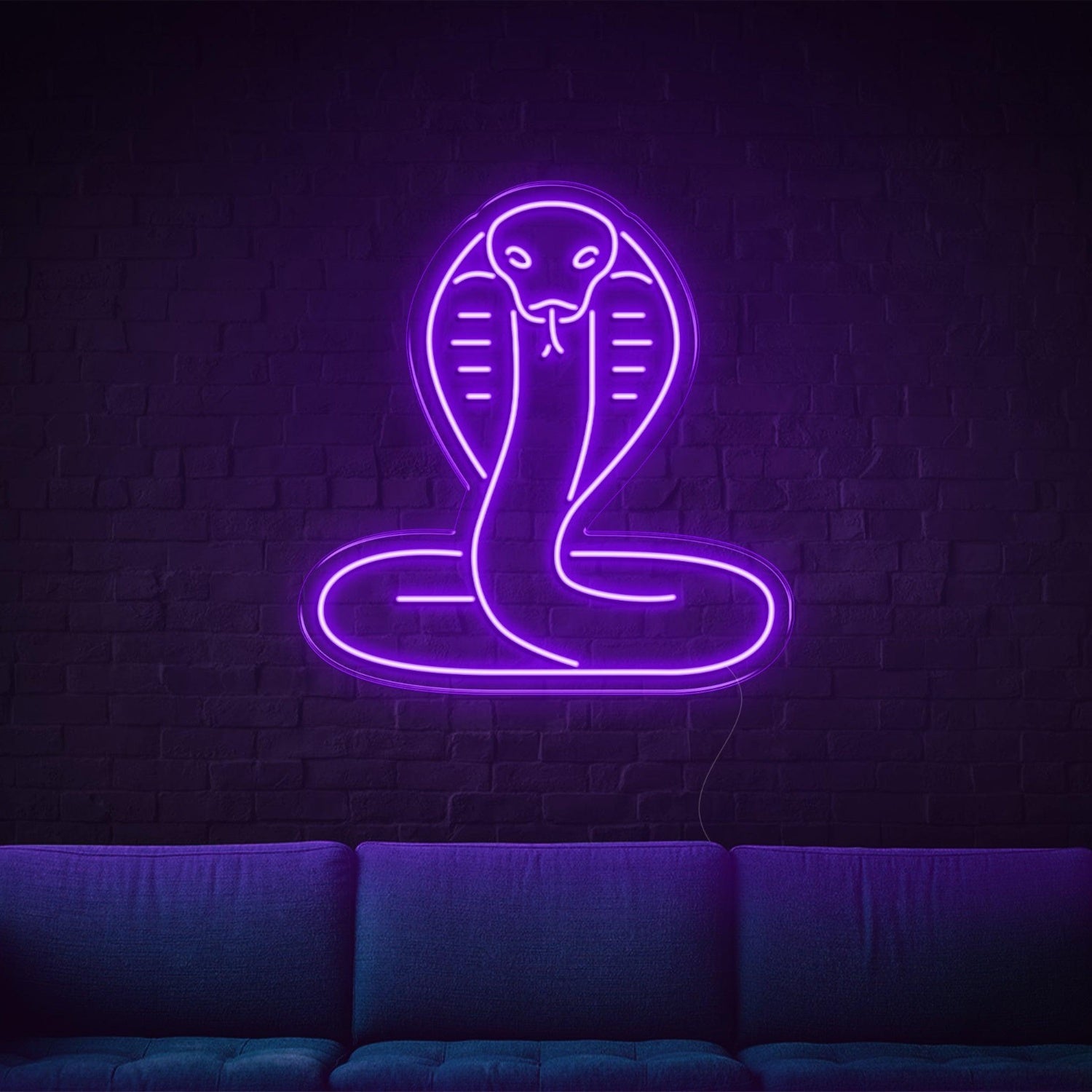 Snake Orange-Yellow Coiled Cobra Led Neon Sign For Modern Home Decor | Shineneon