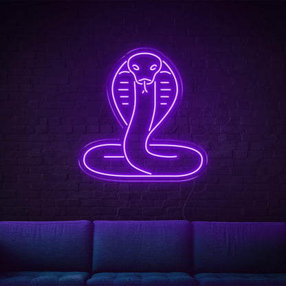 Snake Orange-Yellow Coiled Cobra Led Neon Sign For Modern Home Decor | Shineneon