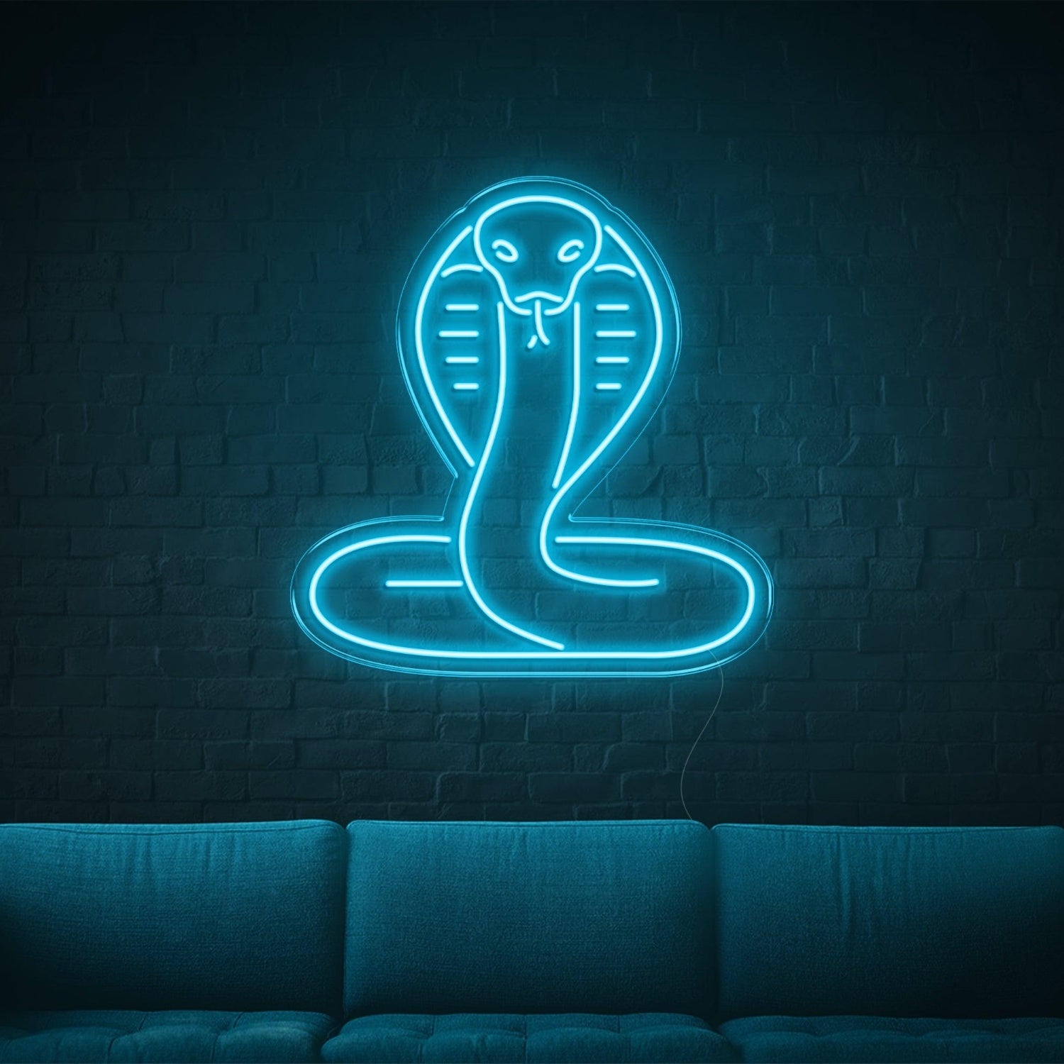 Snake Orange-Yellow Coiled Cobra Led Neon Sign For Modern Home Decor | Shineneon