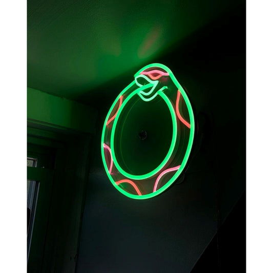 Snake Serpent Ring Circle Led Sign Business Neon Sign