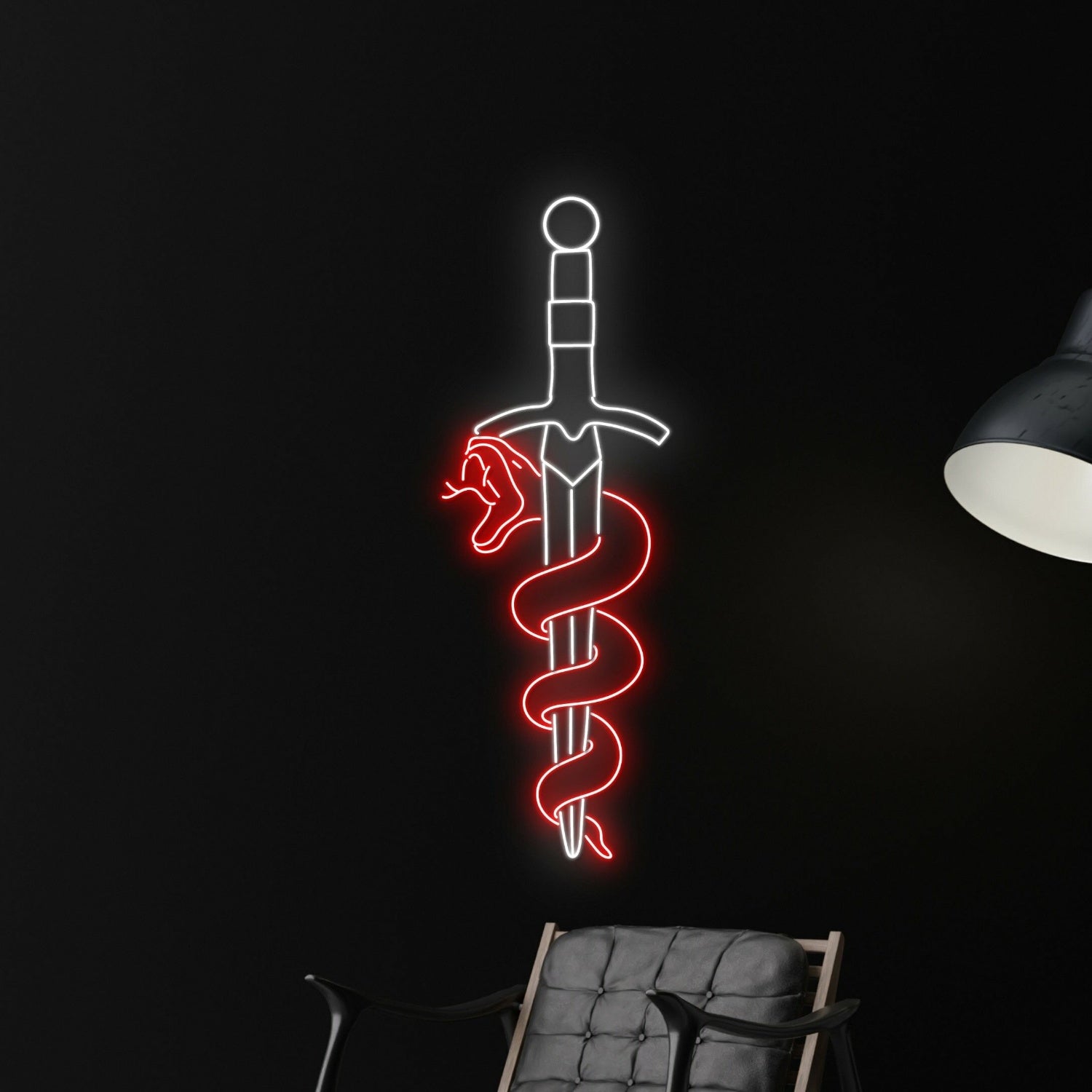 Snake Wrapping Around Sword Led Neon Sign Christmas Decor | Shineneon